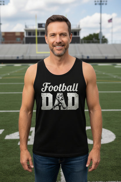 Football Dad Athlete Pride  – Proud Football Father Sports Tank Top BLACK - FRONT