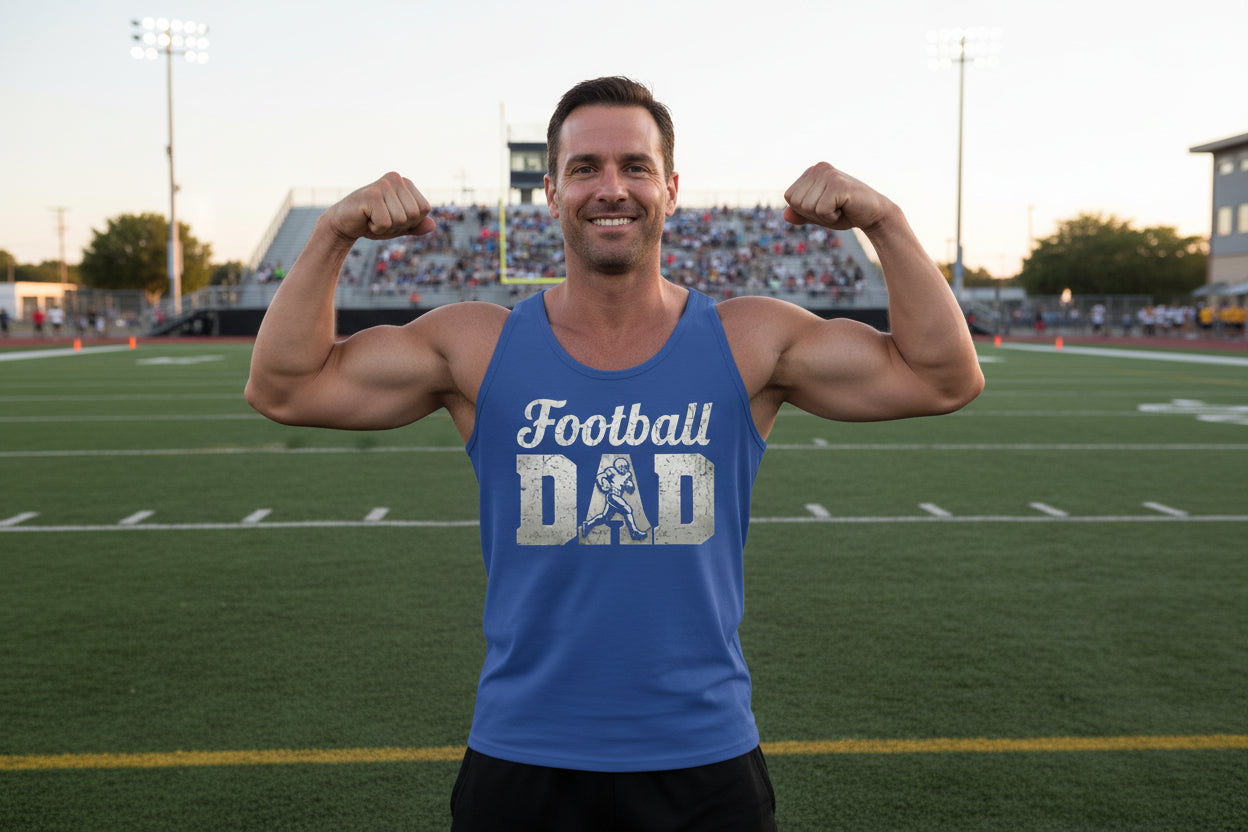 Football Dad Athlete Pride  – Proud Football Father Sports Tank Top TRUE ROYAL - FRONT