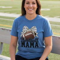 Football Mama Bow Vibes – Cute & Trendy Game Day Style T-Shirt HTHR TRUE ROYAL - 6004 - FRONT