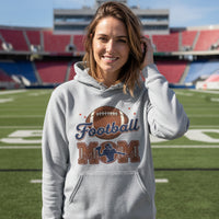Football Mom Heartbeat Hoodie Proud Sports Family Design SPORT GREY - SF500 - FRONT