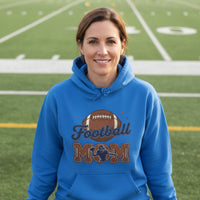 Football Mom Heartbeat Hoodie Proud Sports Family Design Royal - SF500 - FRONT