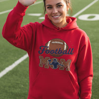 Football Mom Heartbeat Hoodie Proud Sports Family Design RED - SF500 - FRONT