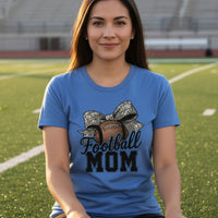 Football Mom Life – Chic Bow Game Day Statement T-Shirt HTHR TRUE ROYAL - 6004 - FRONT