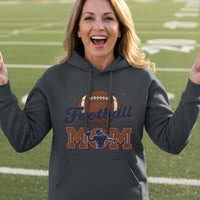 Football Mom Passion Player Silhouette Design Hoodie DARK HEATHER - SF500 - FRONT