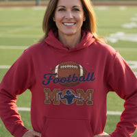 Football Mom Passion Player Silhouette Design Hoodie RED - SF500 - FRONT