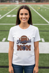 Football Mom Passion Player Silhouette Design T-Shirt WHITE - 6004 - FRONT