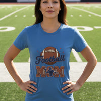 Football Mom Passion Player Silhouette Design T-Shirt  HTHR TRUE ROYAL - 6004 - FRONT