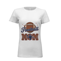 Football Mom Passion Player Silhouette Design T-Shirt WHITE - 6004 - FRONT