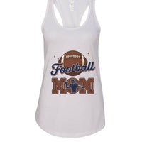 Football Mom Passion Player Silhouette Design Tank Top White - N1533 - FRONT