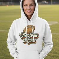 Football Nana Groovy Retro Sports Family Fan Hoodie WHITE - SF500 - FRONT