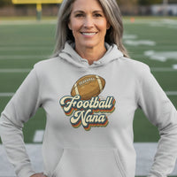 Football Nana Groovy Retro Sports Family Fan Hoodie SPORT GREY - SF500 - FRONT