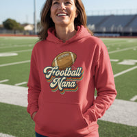 Football Nana Groovy Retro Sports Family Fan Hoodie RED - SF500 - FRONT