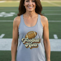 Football Nana Groovy Retro Sports Family Fan Tank Top Heather Gray - N1533 - FRONT
