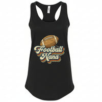 Football Nana Groovy Retro Sports Family Fan Tank Top Black - N1533 - FRONT