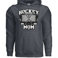 Game Day Hockey Mom Hoodie Graphic – Bold Athletic Family Supporter Design DARK HEATHER - FRONT