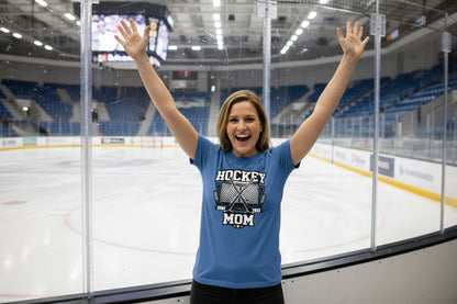 Game Day Hockey Mom T-Shirt Graphic – Bold Athletic Family Supporter Design HTHR TRUE ROYAL - FRONT