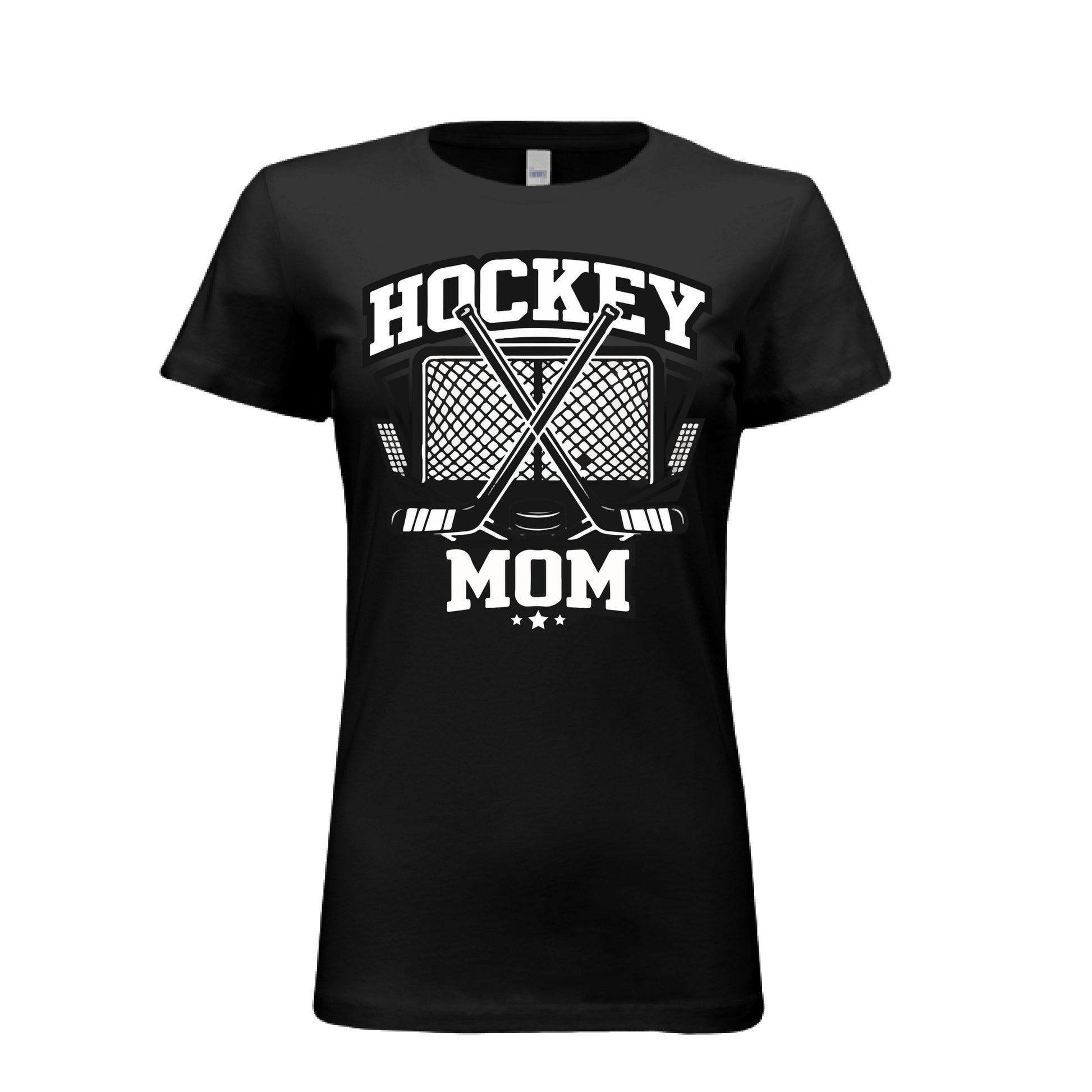 Game Day Hockey Mom T-Shirt Graphic – Bold Athletic Family Supporter Design SOLID BLK BLEND - FRONT