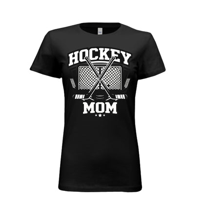 Game Day Hockey Mom T-Shirt Graphic – Bold Athletic Family Supporter Design SOLID BLK BLEND - FRONT