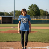 Game Day Soccer Mom T-Shirt Design – Retro Athletic Supporter Inspired Graphic HTHR TRUE ROYAL - FRONT
