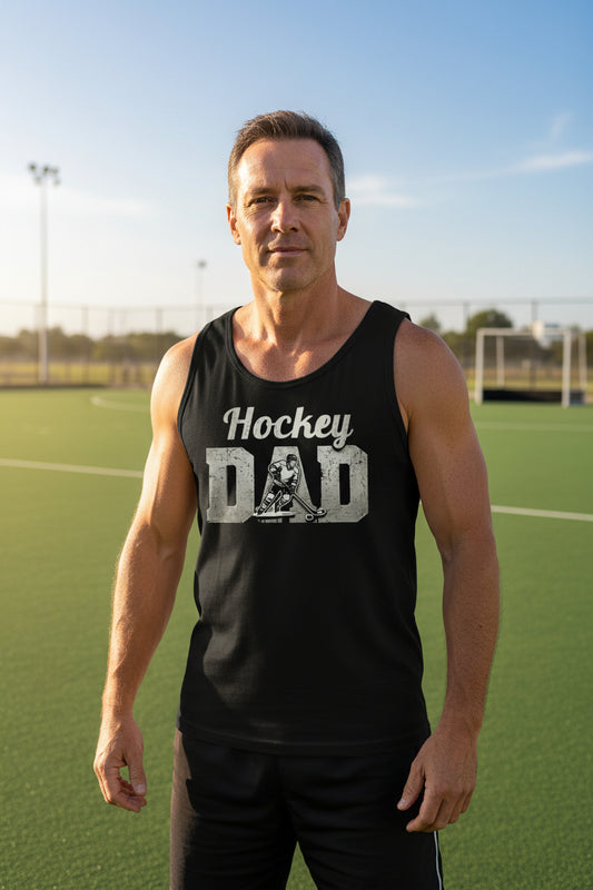 Hockey Dad Athlete Pride – Proud Hockey Father Sports Tank Top BLACK - FRONT