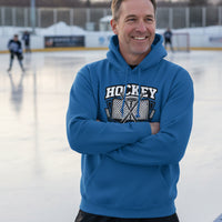 Hockey Dad Hoodie Graphic Design – Monochrome Sports-Inspired Artwork Royal - FRONT