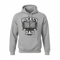Hockey Dad Hoodie Graphic Design – Monochrome Sports-Inspired Artwork SPORT GREY - FRONT