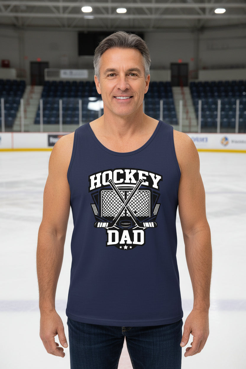 Hockey Dad Tank Top- Ice Hockey Fan Sports Dads