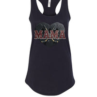 Hockey Mama Heart Tank Top- Athletic Pride Mom Spirit Black - FRONT