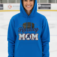 Hockey Mom Heartbeat Hoodie Proud Sports Family Design Royal - SF500 - FRONT