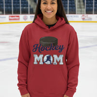 Hockey Mom Heartbeat Hoodie Proud Sports Family Design RED - SF500 - FRONT