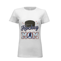 Hockey Mom Heartbeat T-Shirt Proud Sports Family Design WHITE - 6004 - FRONT