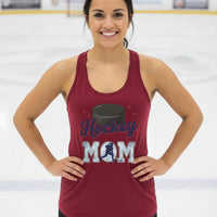 Hockey Mom Heartbeat Tank Top Proud Sports Family Design Scarlet - N1533 - FRONT