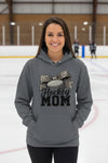 Hockey Mom Life – Chic Bow Game Day Statement Hoodie DARK HEATHER - SF500 - FRONT