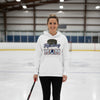 Hockey Mom Passion Player Silhouette Design Hoodie WHITE - SF500 - FRONT