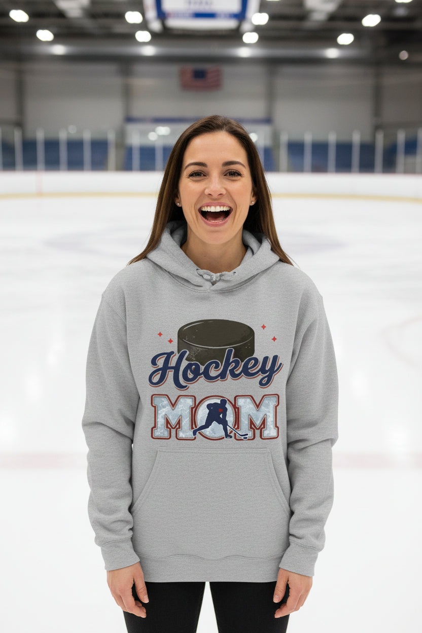 Hockey Mom Passion Player Silhouette Design Hoodie SPORT GREY - SF500 - FRONT