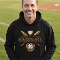 I Work to Pay for Baseball Funny Sports Lover Humor Hoodie BLACK - FRONT