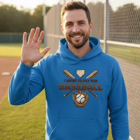 I Work to Pay for Baseball Funny Sports Lover Humor Hoodie Royal - FRONT