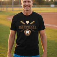 I Work to Pay for Baseball Funny Sports Lover Humor T-Shirt BLACK - FRONT
