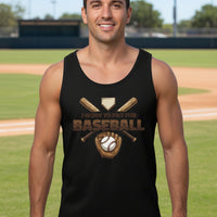I Work to Pay for Baseball Funny Sports Lover Humor Tank Top BLACK - FRONT