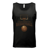 I Work to Pay for Basketball Funny Sports Lover Humor Tank Top BLACK- FRONT