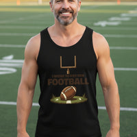I Work to Pay for Football Funny Sports Lover Humor Tank Top BLACK - FRONT