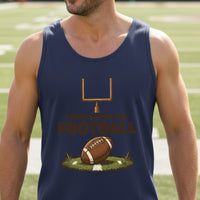 I Work to Pay for Football Funny Sports Lover Humor Tank Top NAVY - FRONT