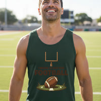 I Work to Pay for Football Funny Sports Lover Humor Tank Top Forest - FRONT