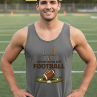 I Work to Pay for Football Funny Sports Lover Humor Tank Top DARK GREY - FRONT