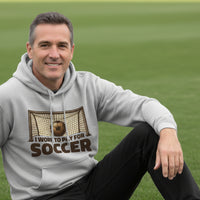 I Work to Pay for Soccer Funny Sports Lover Humor Hoodie SPORT GREY - FRONT