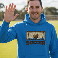 I Work to Pay for Soccer Funny Sports Lover Humor Hoodie Royal - FRONT