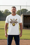 I Work to Pay for Softball Funny Sports Lover Humor T-Shirt White - FRONT