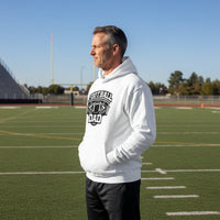 Legendary Football Dad Retro Style Hoodie – Touchdown Season Spirit Design WHITE - FRONT
