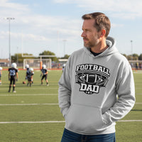 Legendary Football Dad Retro Style Hoodie – Touchdown Season Spirit Design SPORT GREY - FRONT