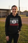 Mama Mama Mama Baseball Hoodie – Leopard Print Sports BLACK - FRONT